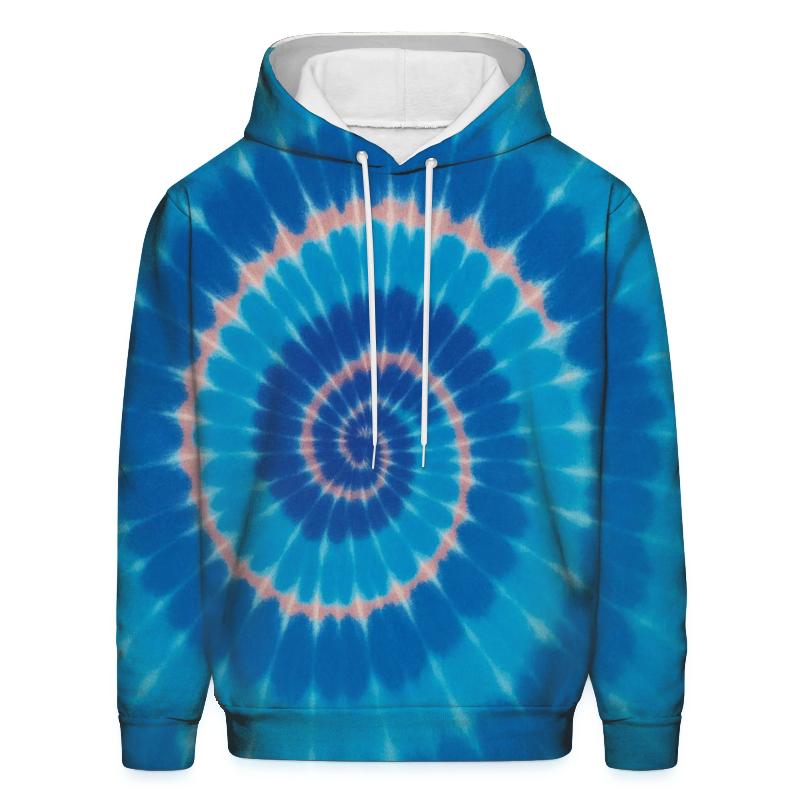 Nebula Spiral Overdye Whirlpool pullover hoodies
