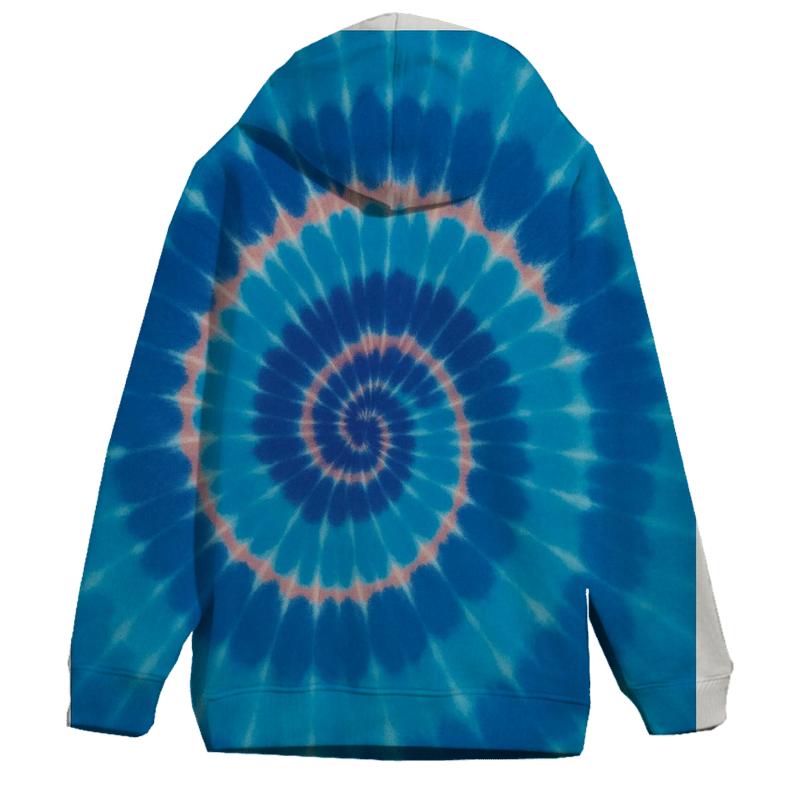 Nebula Spiral Overdye Whirlpool pullover hoodies