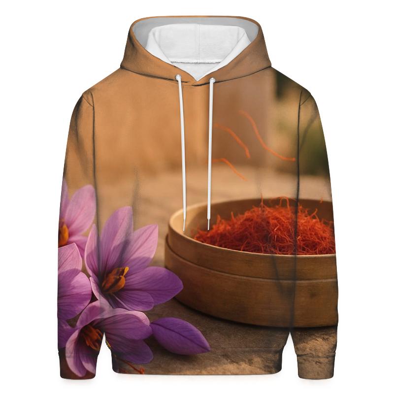 Saffron Crocus Threads On A Drying Sieve printed hoodies