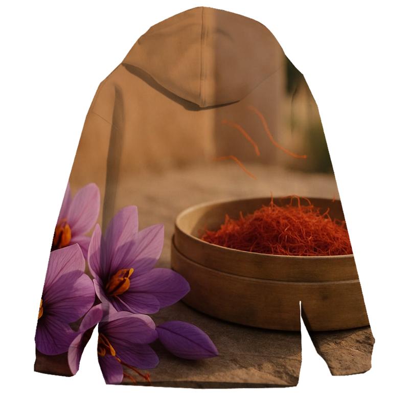 Saffron Crocus Threads On A Drying Sieve printed hoodies