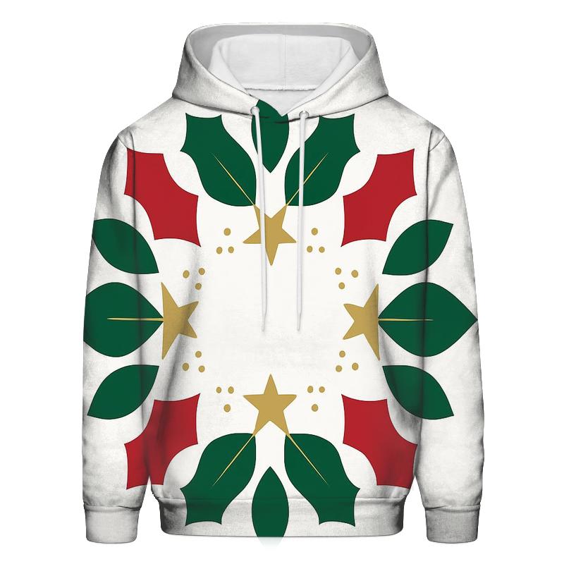 Starlit Holly Orbit Wreath hoodie designs