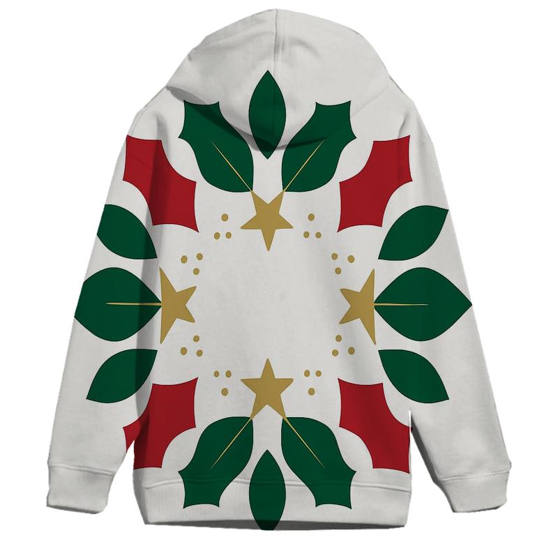 Starlit Holly Orbit Wreath hoodie designs