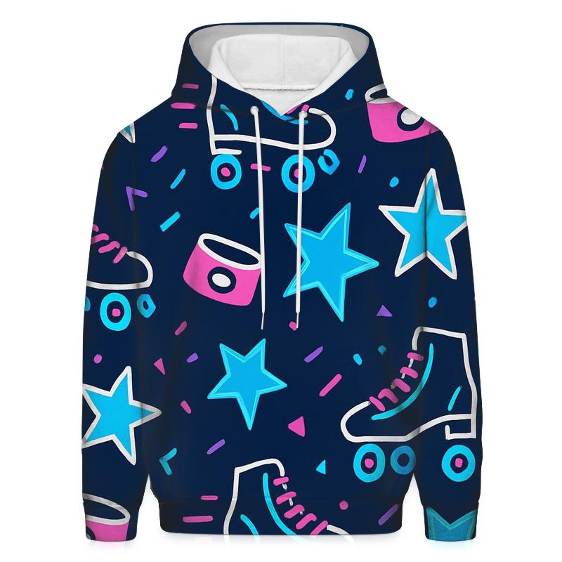 Roller Rink Neon Confetti graphic hoodies