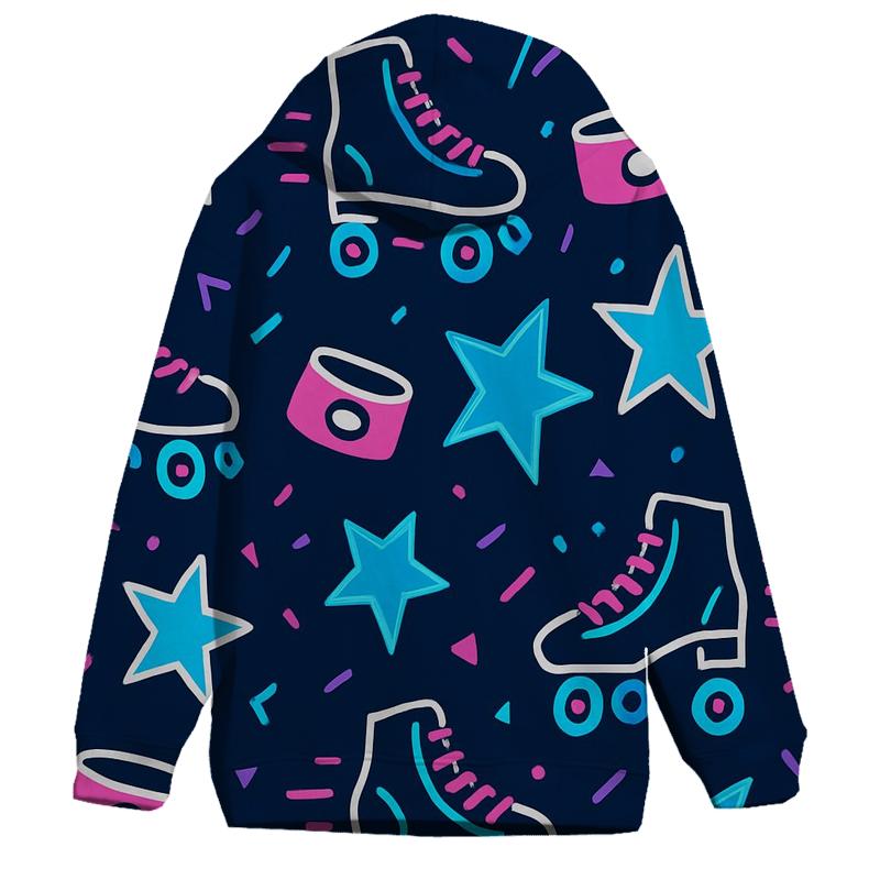 Roller Rink Neon Confetti graphic hoodies