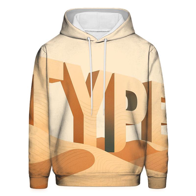 Desert Mirage Typography Dunes hoodie designs