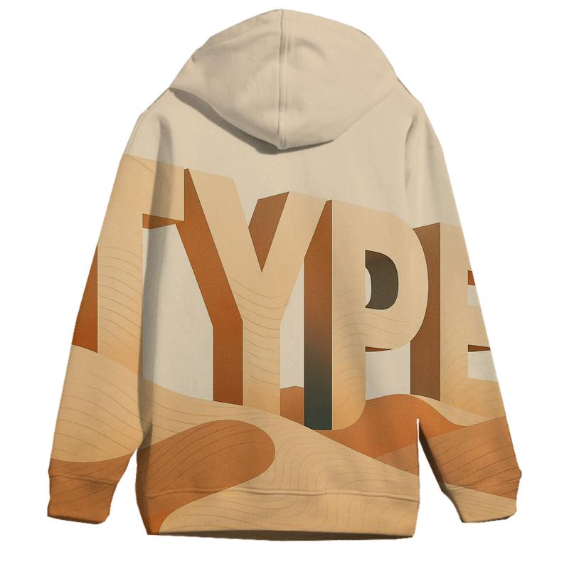 Desert Mirage Typography Dunes hoodie designs
