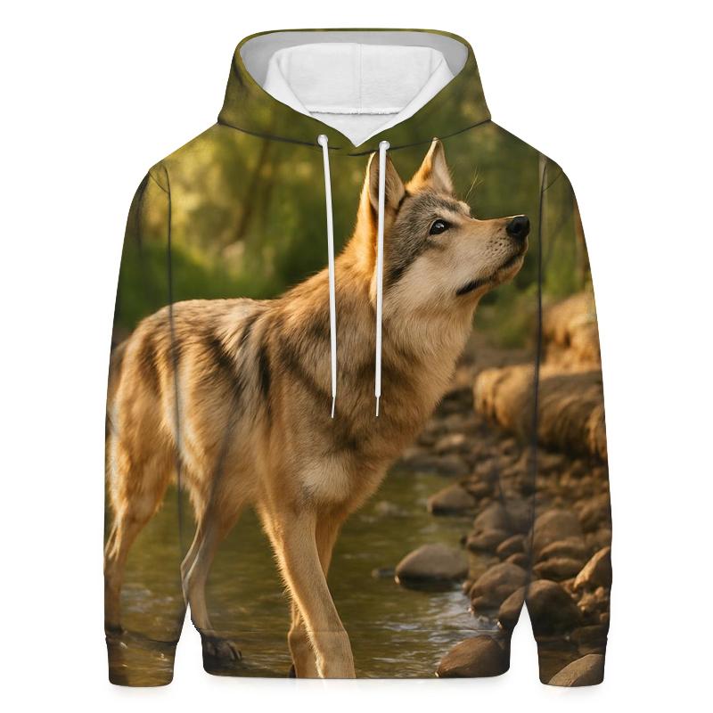 Mexican Gray Wolf At A Desert Riparian Restoration Site hoodie styles