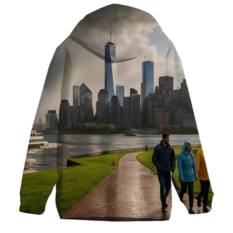 Storm Clearing Over Lower Manhattan From Governors Island pullover hoodies