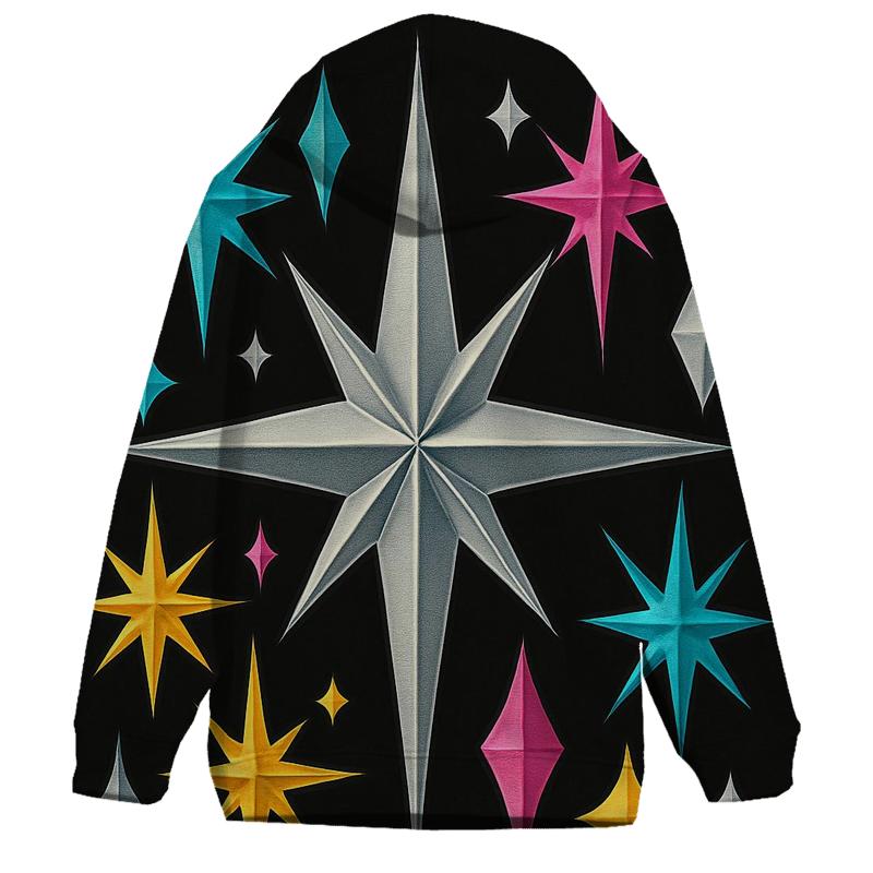Chrome Starburst Geometry premium hoodies