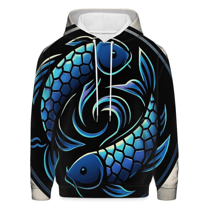 Aurora Koi Spiral Emblem hoodies fashion