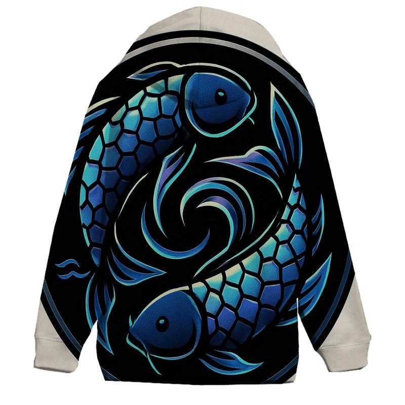 Aurora Koi Spiral Emblem hoodies fashion