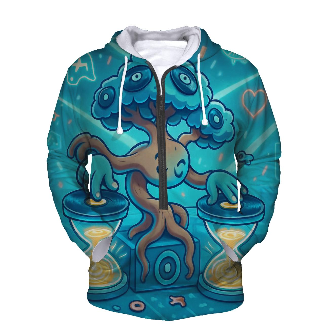 Bonsai DJ In The Hourglass Arcade printed hoodies