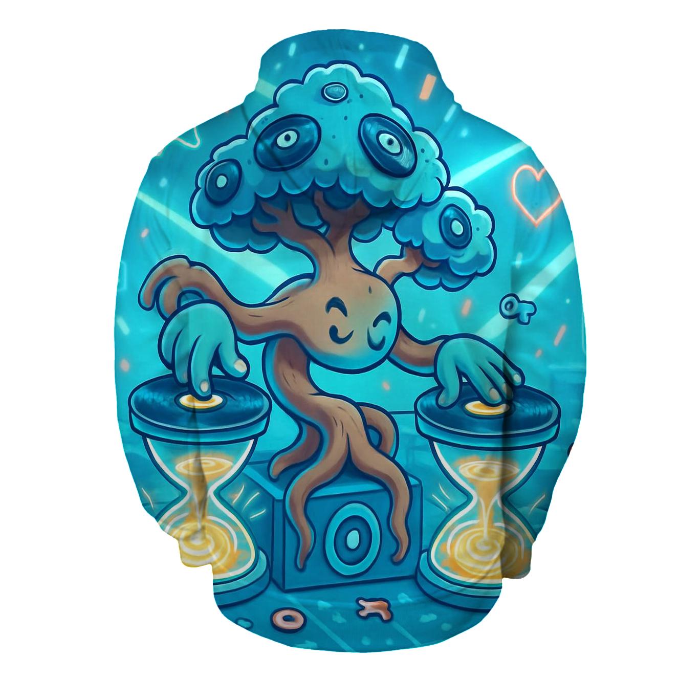 Bonsai DJ In The Hourglass Arcade printed hoodies