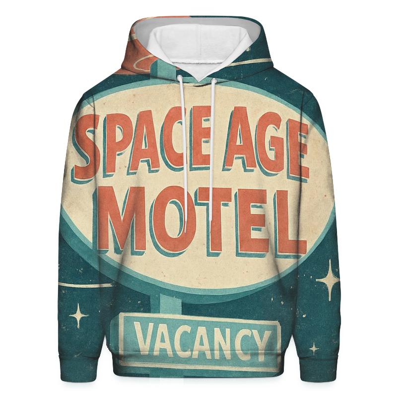 Retro Space Age Motel Vacancy Sign Poster embroidered hoodies