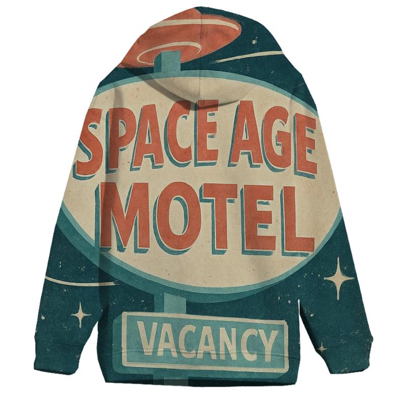 Retro Space Age Motel Vacancy Sign Poster embroidered hoodies