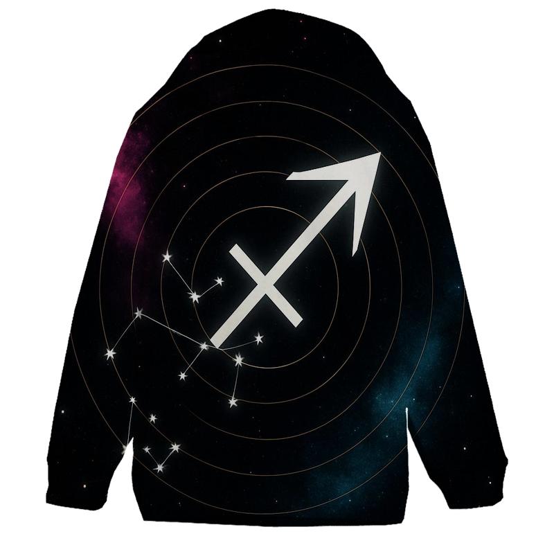 Sagittarius Archer Galactic Target Map lightweight hoodies
