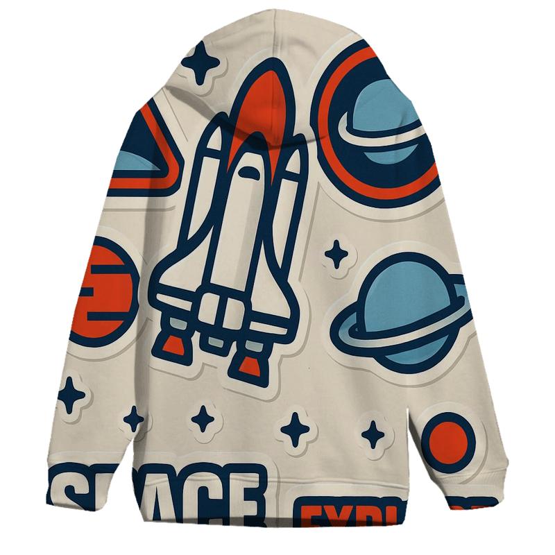Space Shuttle Sticker Sheet printed hoodies