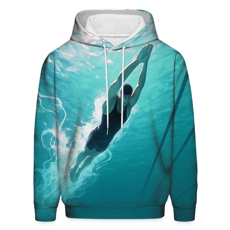 Underwater Sprint Swimming Burst hoodie styles