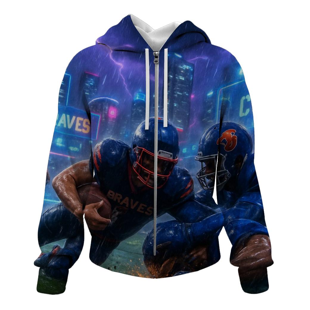 Neon Skyline Scrimmage Braves Versus Cubs hoodies fashion