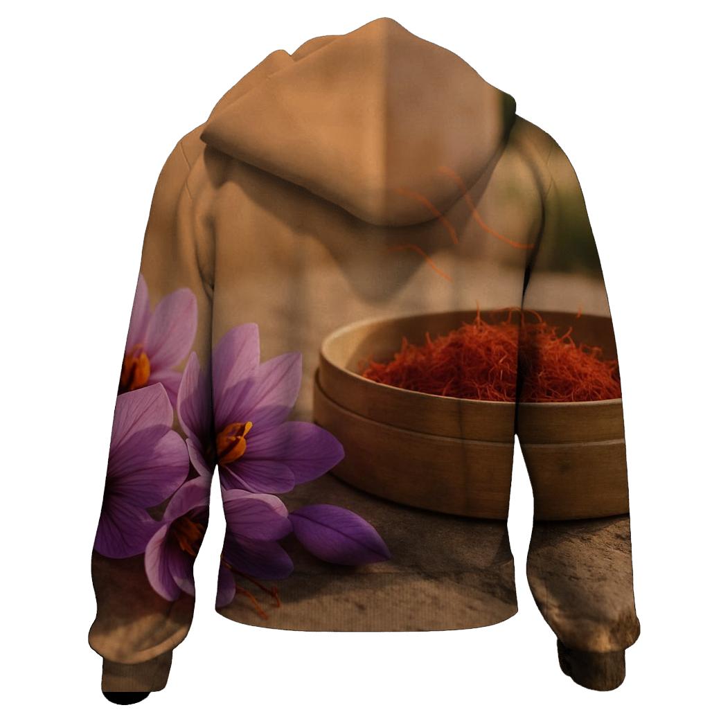 Saffron Crocus Threads On A Drying Sieve zip-up hoodies