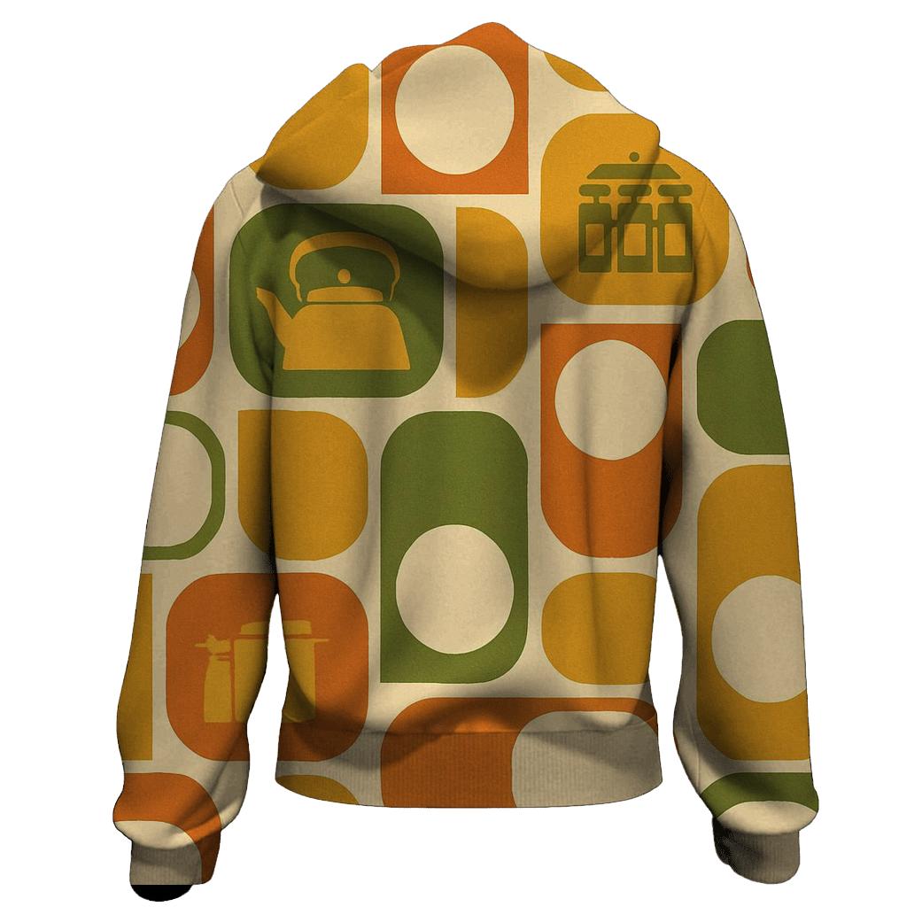 Harvest Gold Kitchen Geometry embroidered hoodies