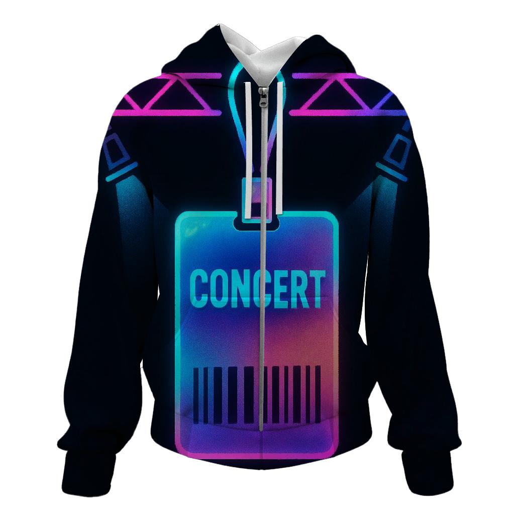 Neon Backstage Pass designer hoodies