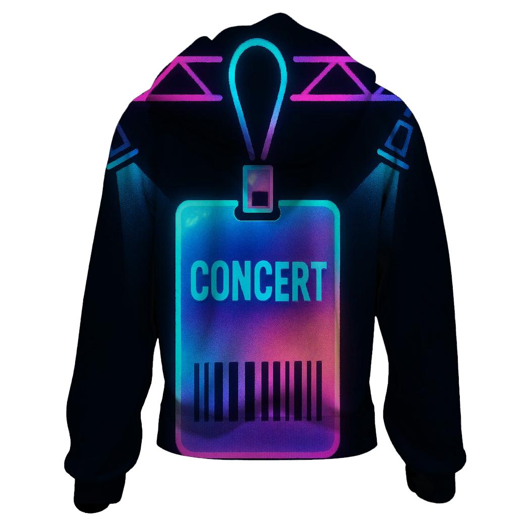 Neon Backstage Pass designer hoodies
