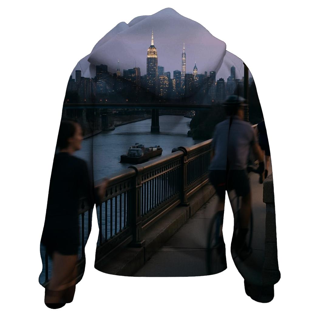 Harlem River Blue Hour From High Bridge hoodie designs