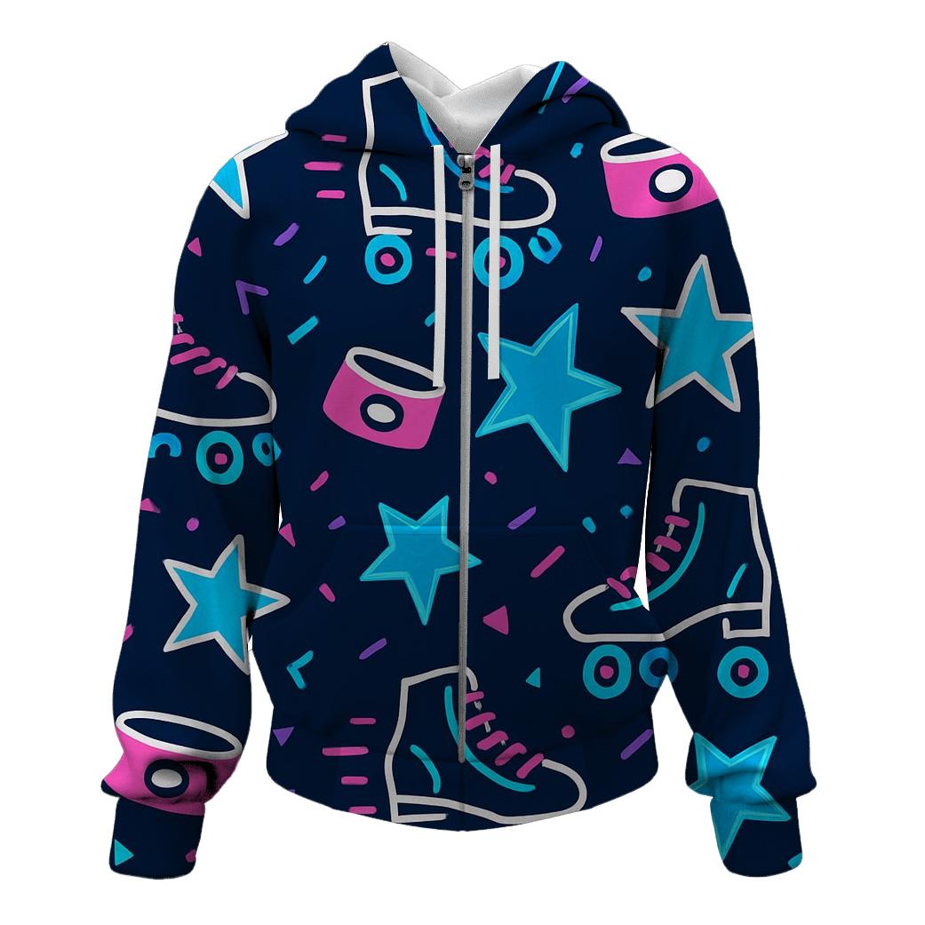 Roller Rink Neon Confetti heavyweight hoodies