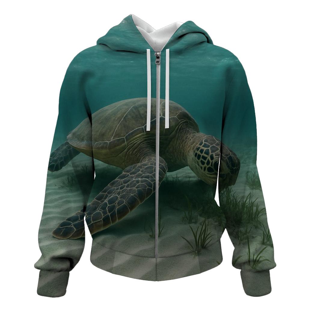 Reef Window Green Sea Turtle hoodies fashion