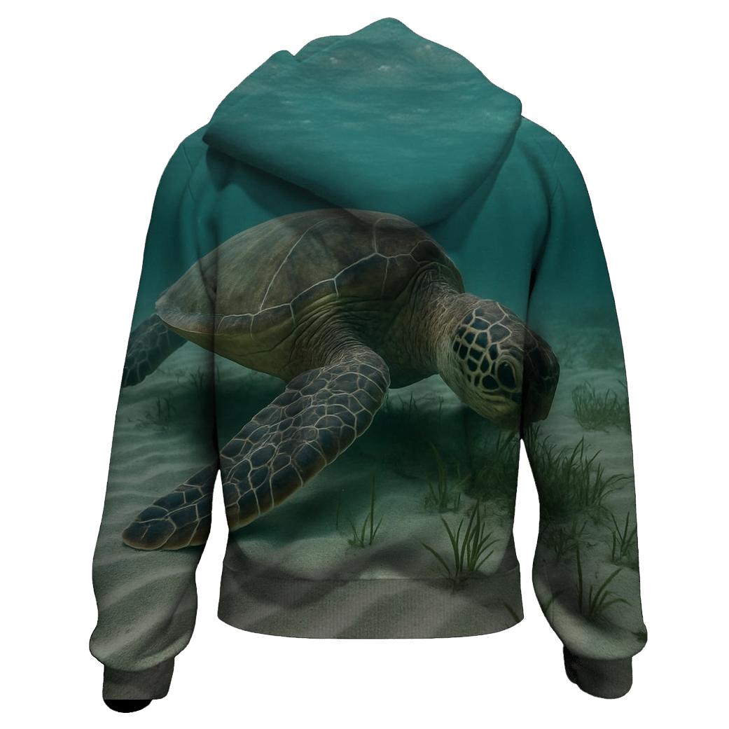 Reef Window Green Sea Turtle hoodies fashion