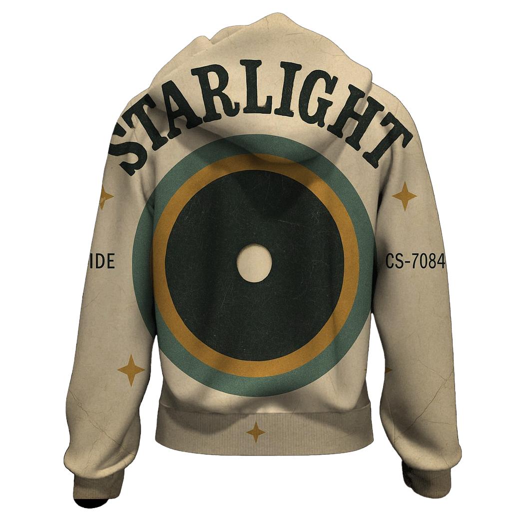Worn Vinyl Record Stargazer Club Label hoodies fashion