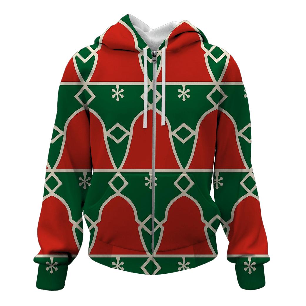 Snowflake Lattice Carol Grid heavyweight hoodies