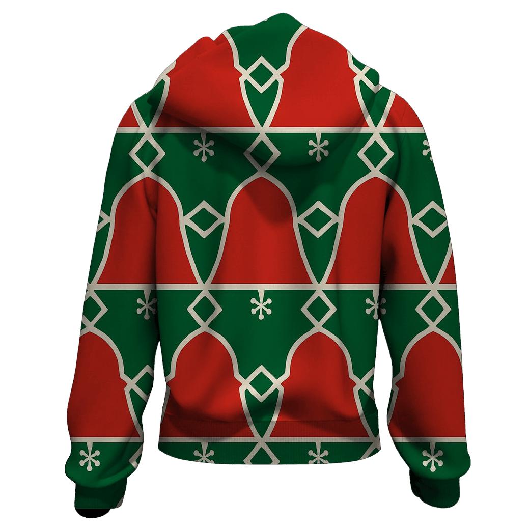 Snowflake Lattice Carol Grid heavyweight hoodies