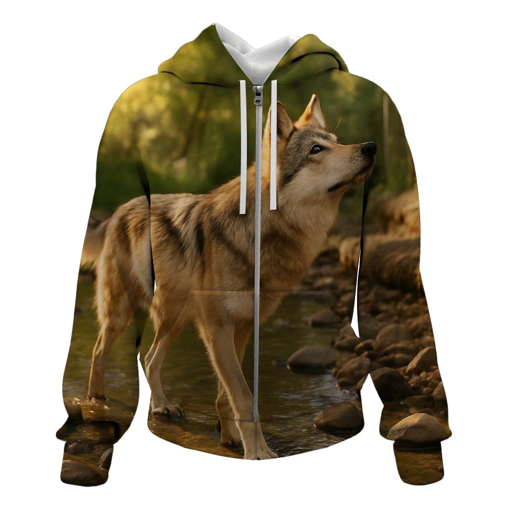 Mexican Gray Wolf At A Desert Riparian Restoration Site hoodie trends