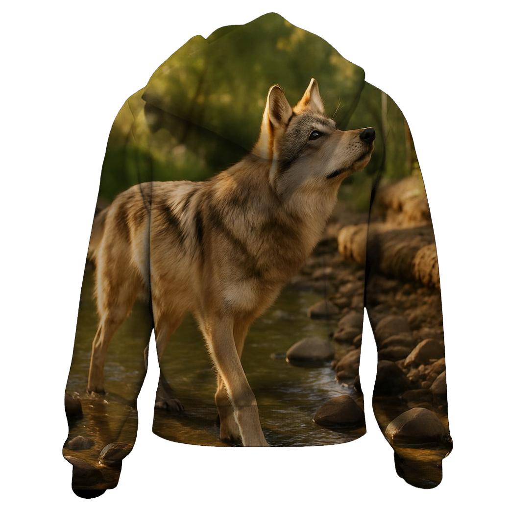 Mexican Gray Wolf At A Desert Riparian Restoration Site hoodie trends