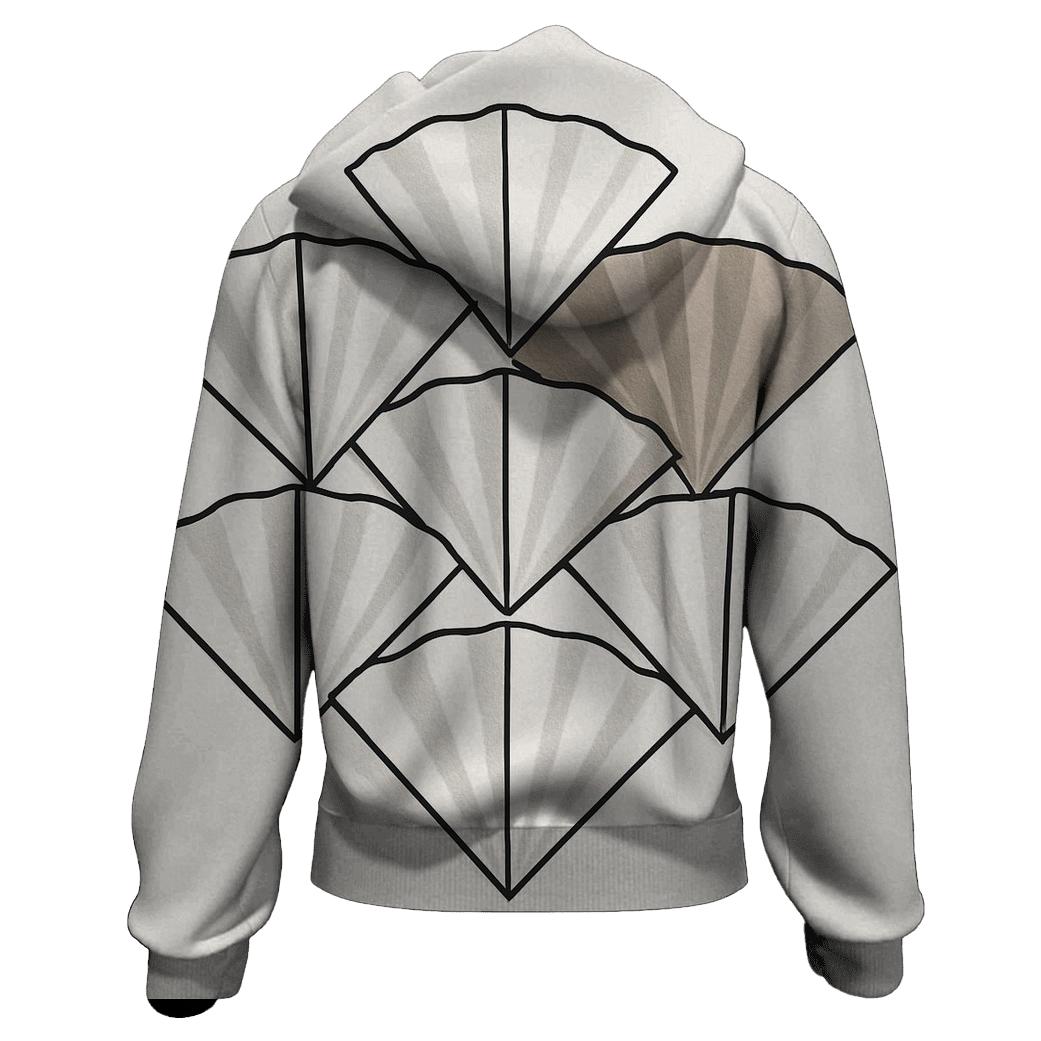 Filter Fold Geometry embroidered hoodies