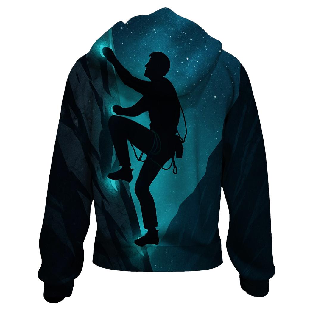 Gravity Defying Rock Climbing Ascent graphic hoodies