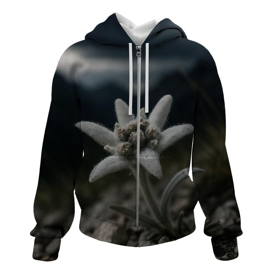 Edelweiss On Alpine Scree Before A Storm designer hoodies