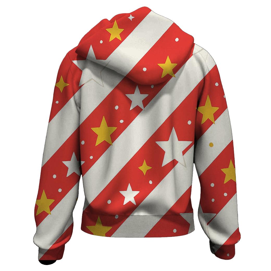 Candy Cane Constellation Stripes custom hoodies