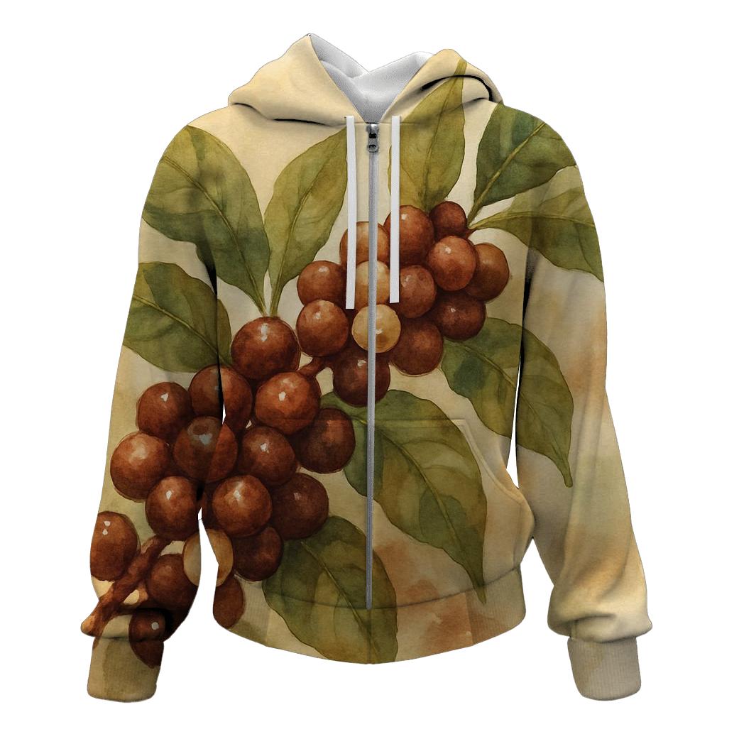 Cherry Canopy Branch embroidered hoodies