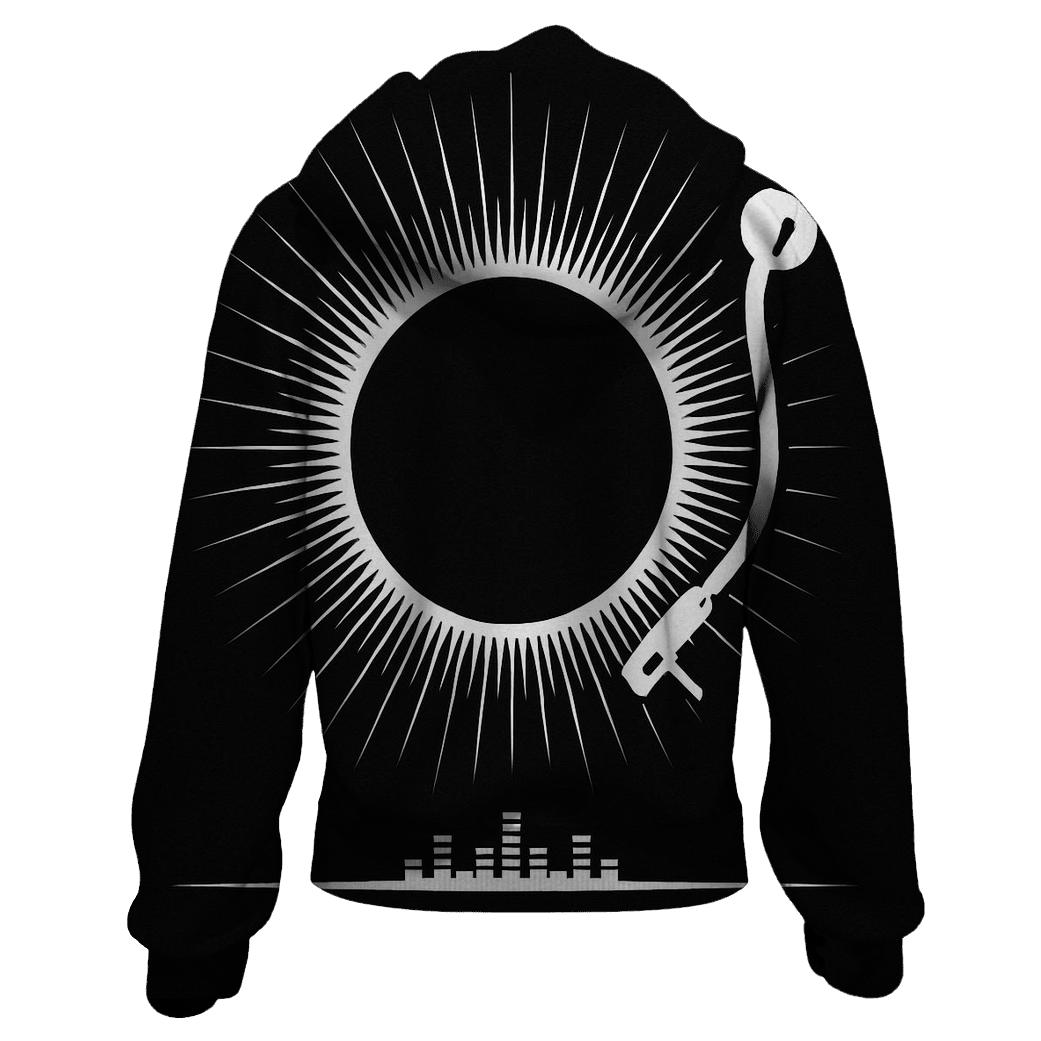 Monochrome Turntable Eclipse custom hoodies
