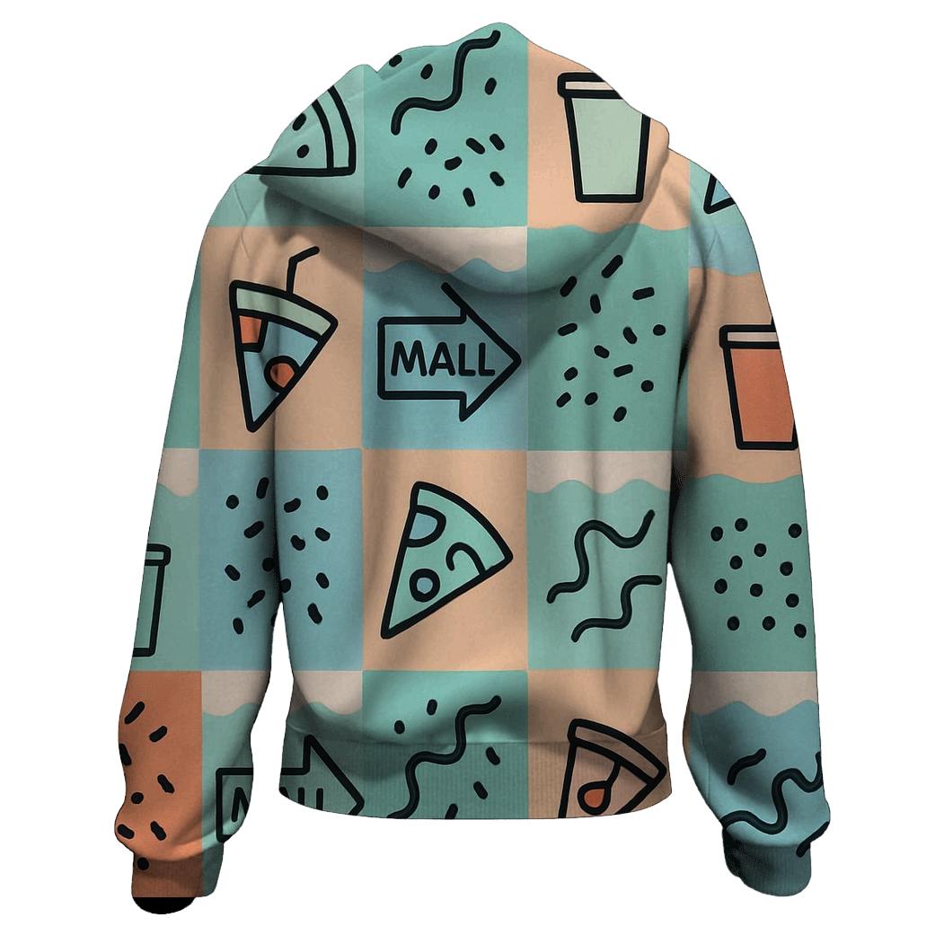 Miami Mall Food Court Tiles graphic hoodies