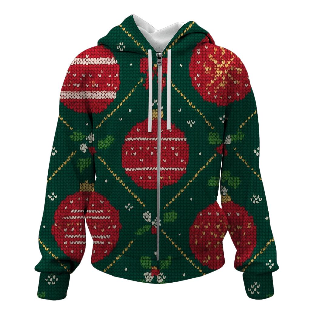 Ugly Christmas Ornament Satellite Medallion Lattice Design graphic hoodies