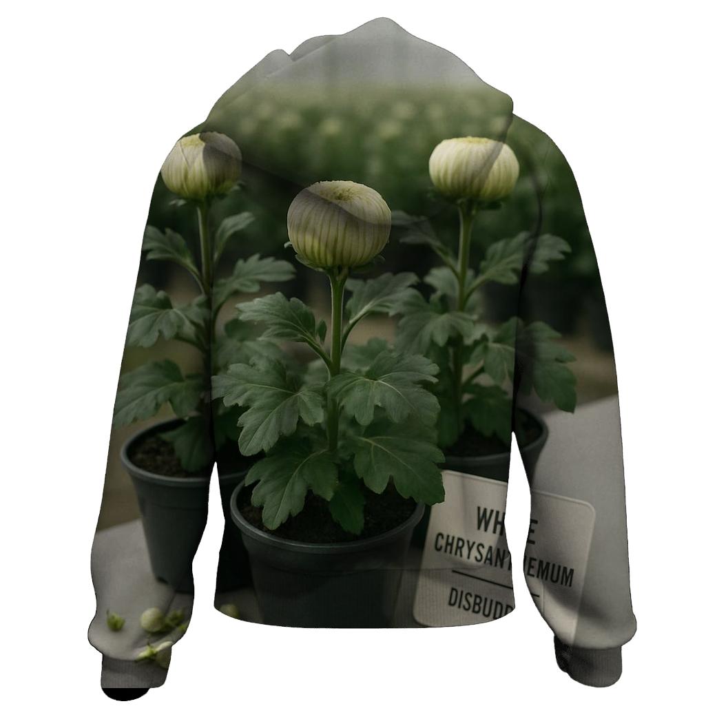 Chrysanthemum Disbudding Notes In A Fall Greenhouse zip-up hoodies