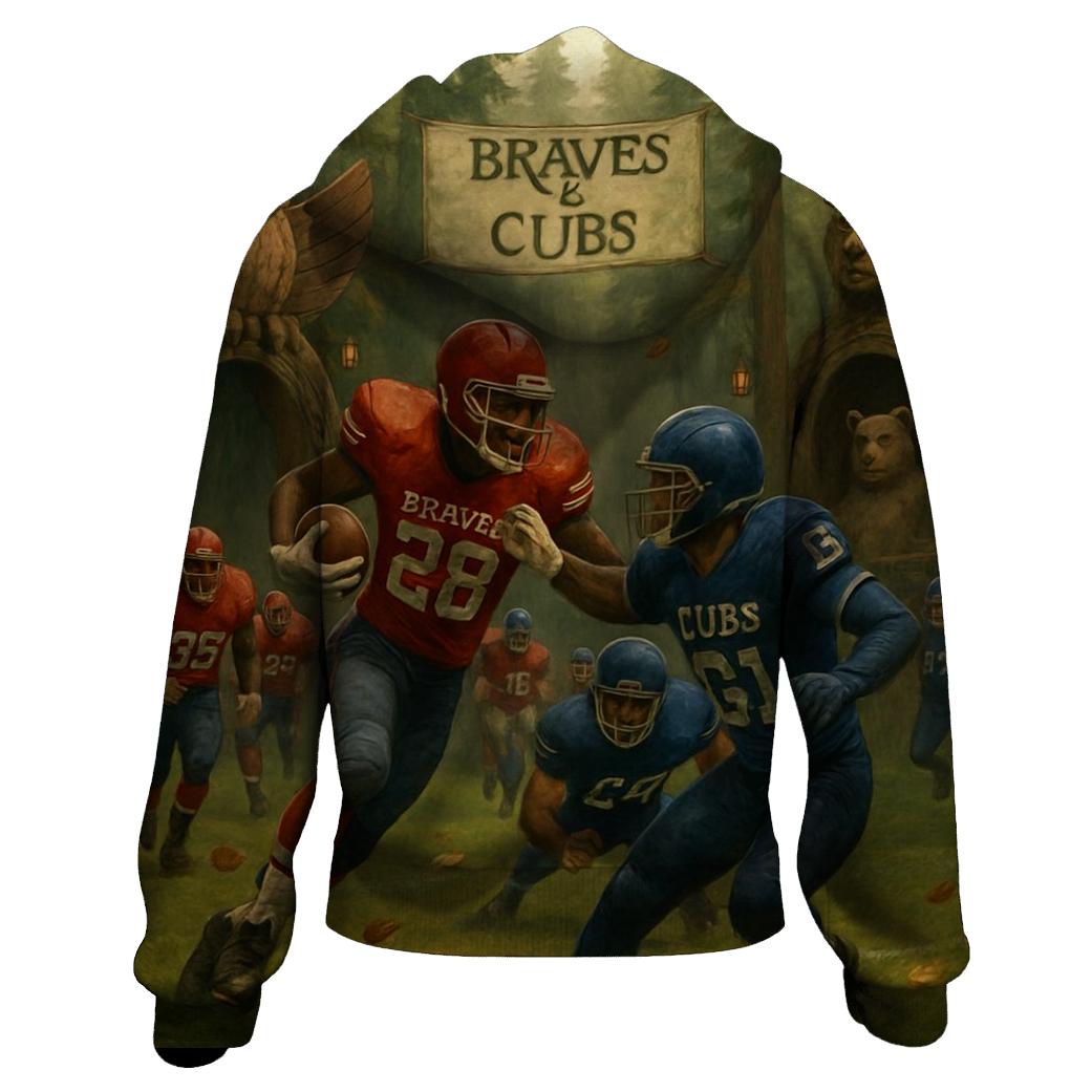 Forest Stadium Totem Battle Braves Versus Cubs hoodie designs
