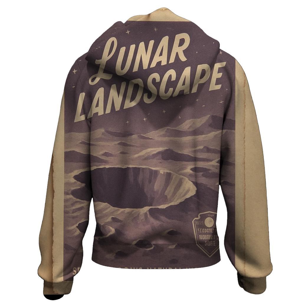 Faded Postcard Collage Of Lunar National Park designer hoodies