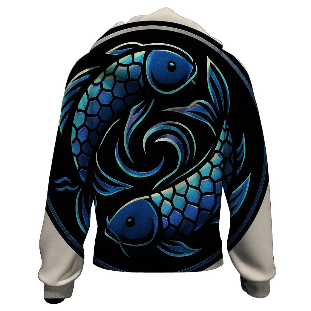 Aurora Koi Spiral Emblem printed hoodies