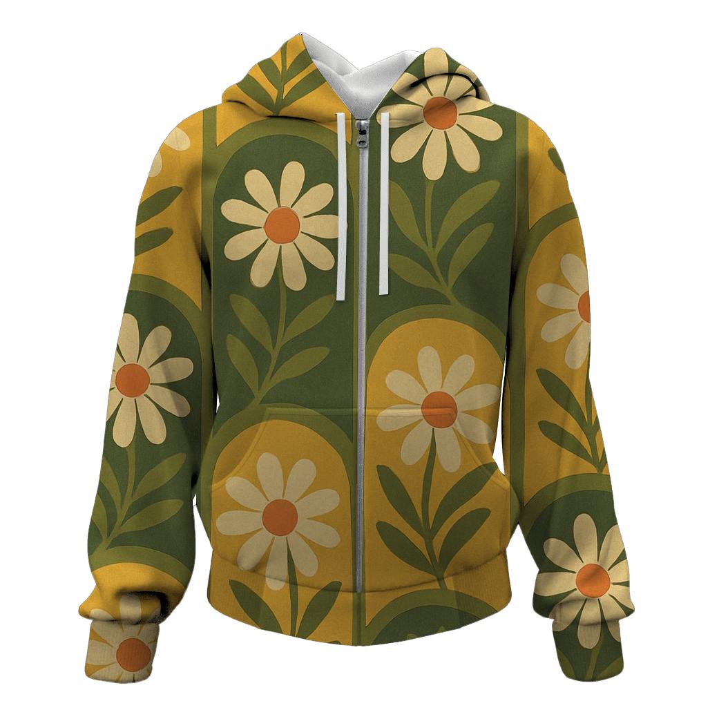 Groovy Botanical Archways lightweight hoodies
