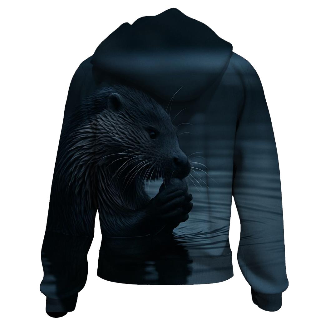 River Glass Eurasian Otter printed hoodies